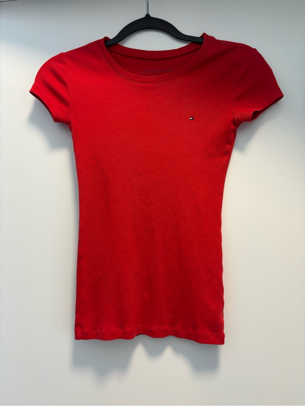 Tommy Hilfiger Bright Red Short Sleeve Slim Tee